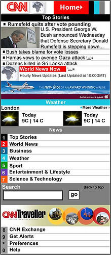 Rediseñada CNN Mobile