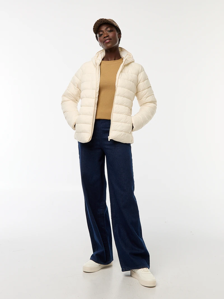 Cazadora Acolchada Ligera Con Capucha Lisa Blanco Dbo94 7 Hd2 Jpg