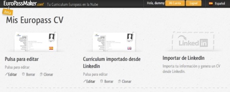 EuroPassMaker ya permite importar datos desde LinkedIn