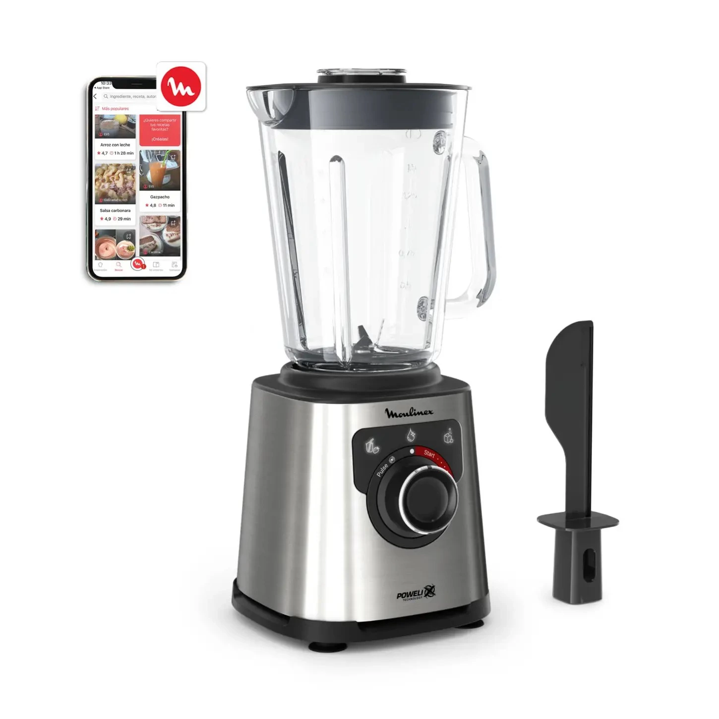 Perfectmix+, Batidora de Vaso, 1200W, Cristal , Inox

