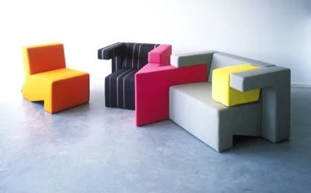 Asientos modulares coloristas y originales, por Studio Lawrence