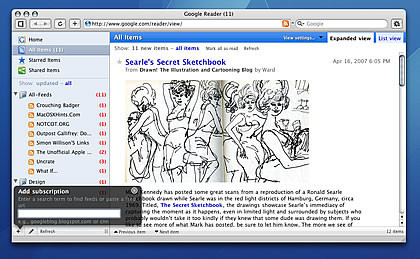 Mejorando el diseño de Google Reader