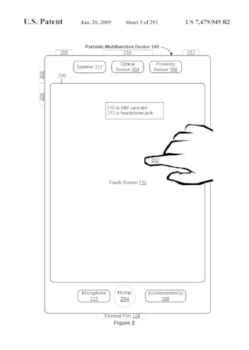 Appleの訴訟における特許の1つの画像