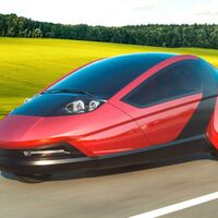 Twike 5, un extraño auto eléctrico de 3 ruedas, solo para 2 pasajeros y que se maneja con palancas en lugar de volante