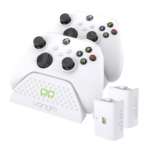 Venom Base de Carga Doble con 2 Paquetes de baterías Recargables - Blanco (Xbox Series X y S/Xbox One)