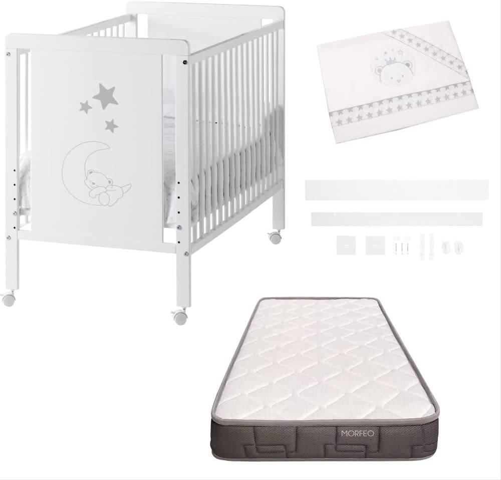 COOL · DREAMS - Cuna colecho de bebe Indi + Kit colecho + Colchón HR + 4 ruedas + REGALO Cool-Dreams