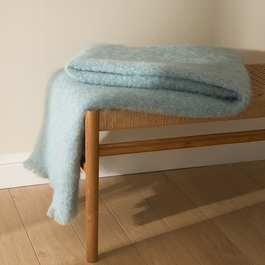 Manta decorativa Mohair Liso Mantas Ezcaray.