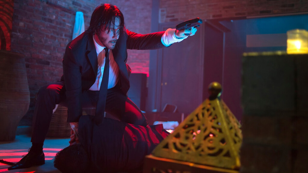 Los creadores de John Wick escondieron guiños a Matrix hasta en el videojuego que vemos durante una de las masacres