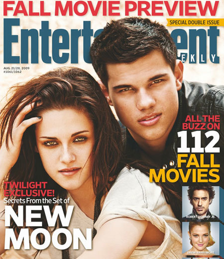 Taylor Lautner y Kristen Stewart portada de Entertainment Weekly