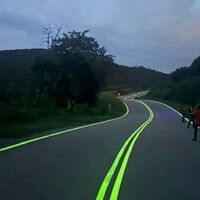 En Malasia utilizaron pintura que brilla en la oscuridad en las carreteras en vez lamparas; hay un problema: es 20 veces más cara