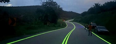 En Malasia utilizaron pintura que brilla en la oscuridad en las carreteras en vez lamparas; hay un problema: es 20 veces más cara