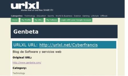 URLXL, acortador de direcciones largas y algo más