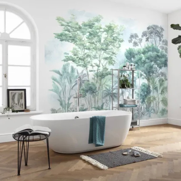 Mural vinilo naturaleza Silva verde de 350 x 250 cm KOMAR
