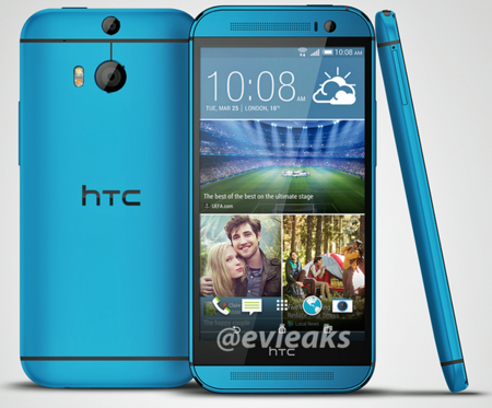 HTC One M8 se deja ver en color azul
