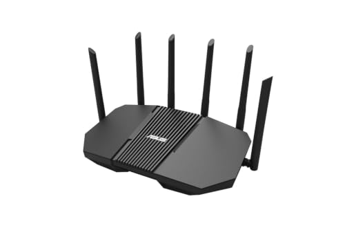 ASUS RT-BE90U - Router AiMesh BE9400 con WiFi 7 (802.11be) de Triple Banda, 320 MHz, 4K-QAM, MLO, Cuatro Puertos de 2,5 G, Seguridad de Red de Nivel Profesional y Controlador de Hogar Inteligente