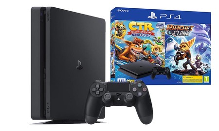 Con el cupón AHORRATE20 de AliExpress Plaza, te puedes llevar la PS4 Slim de 1 TB con Crash Team Racing y Ratchet y Clank por 339,90 euros