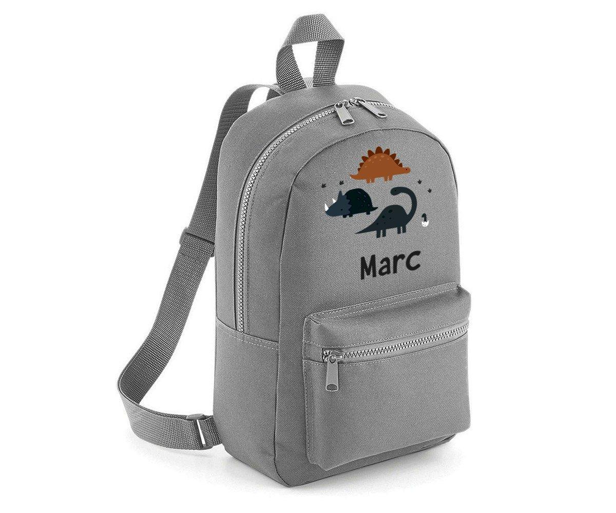 Mochila Mini Fashion Gris Personalizada Dinos World