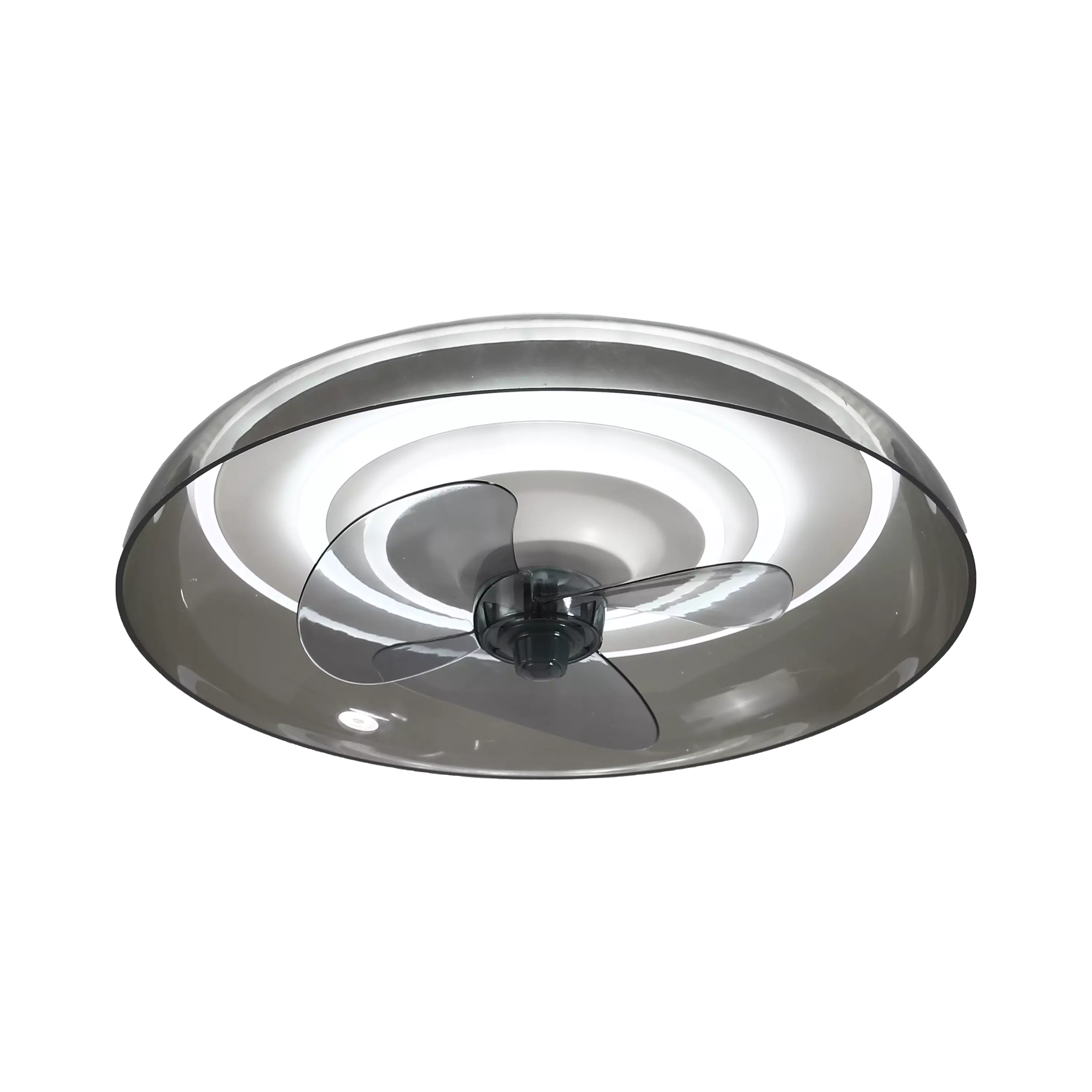 Ventilador de techo con luz motor DC Javilex plata 50 cm
