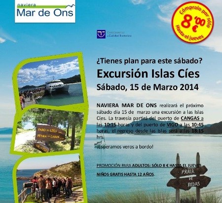 Visita las islas Cíes este sábado 15 de marzo con un precio low-cost