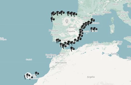 Mapa Espana Banderas Negras Playas