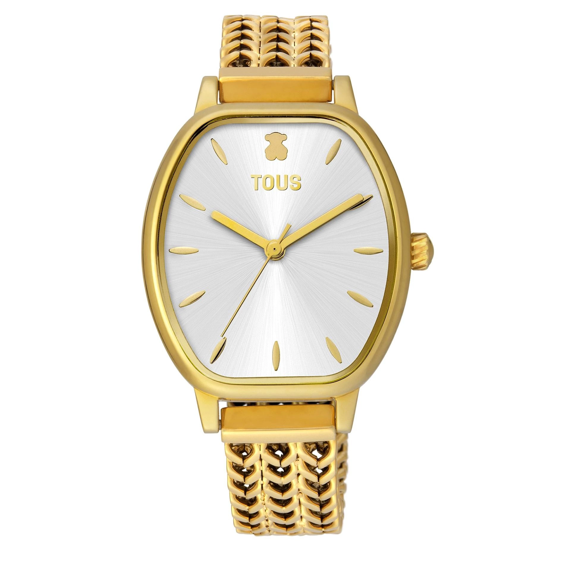 Reloj analógico de mujer osier rectangular con correa de acero

