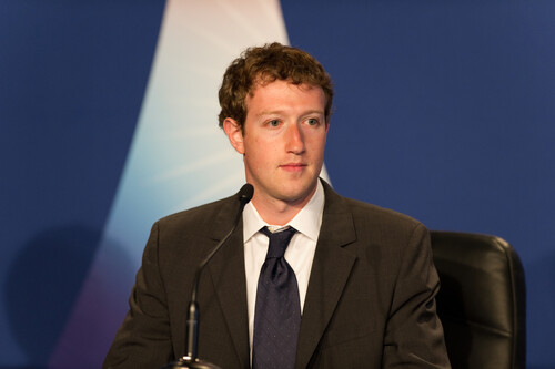Mark Zuckerberg  em entrevista. Créditos: banco de imagens