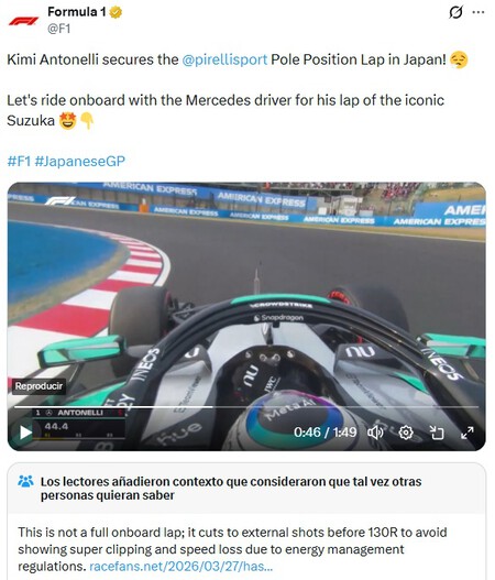 Antonelli Japon F1 2026