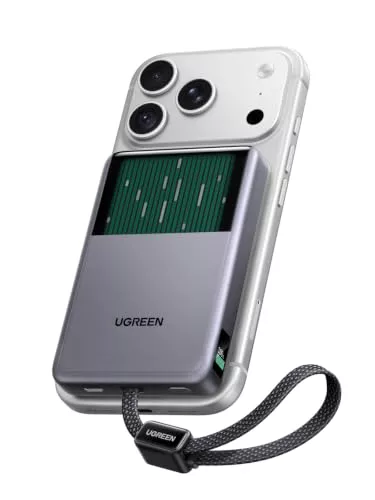 UGREEN MagFlow Pro Power Bank Magnético 10000mAh 25W | USB C 45W Batería Externa MagSafe Portatil Pantalla Digital Compatible con iPhone 18 Pro Max 17 16 15 14 13 12