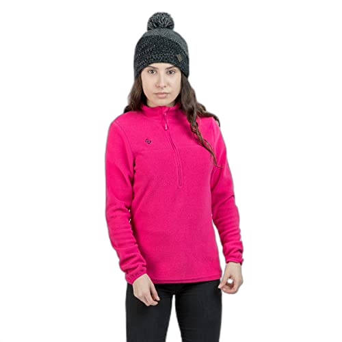 Izas - Forro Polar para Mujer - Chaqueta Polar con Cuello Alto y Cremallera - Forro Polar de Invierno Ligero y de Secado Rápido - Ideal para Actividades al Aire Libre - Sutton Fucsia - M
