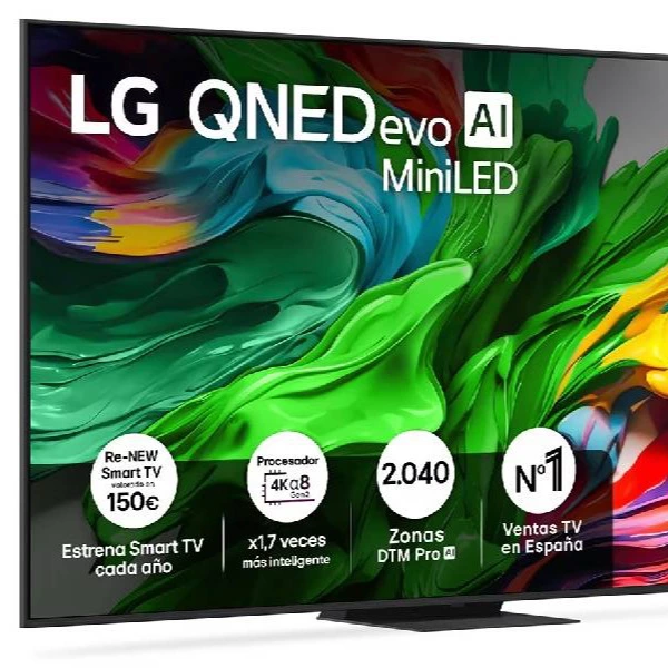 TV QNED evo MiniLED AI 217cm (86") LG 86QNED86A6A, 4K Smart TV (Reacondicionado Grado C) Negro

