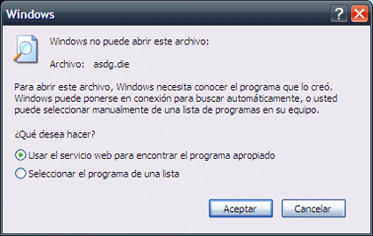 Truco: Olvidate de "Usar el servicio web para encontrar el programa apropiado" al abrir un archivo desconocido en Windows
