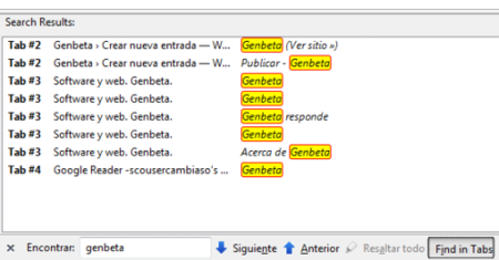 Find In Tabs, busca palabras en varias pestañas a la vez con Firefox