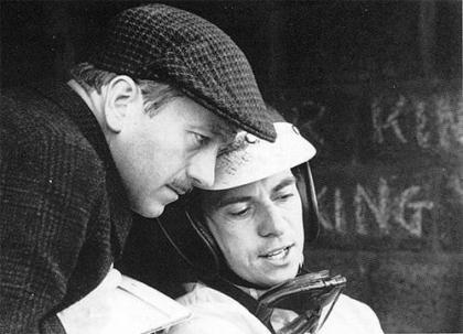 Colin Chapman con su inseparable Jim Clark