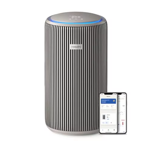 Philips 3200 Purificador de Aire HEPA, 130 m², Ultrasilencioso 15dB*, Gris