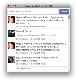 Facebook lanza un cliente de escritorio basado en Adobe Air