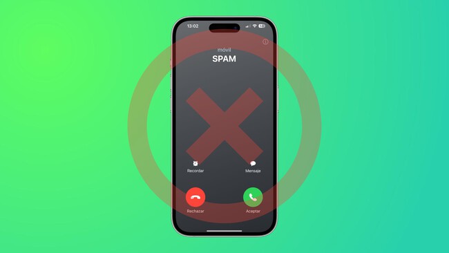 iPhone con spam tachado