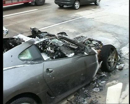 Ferrari 599 Ardiendo
