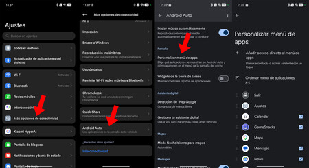Menu Apps Android Auto
