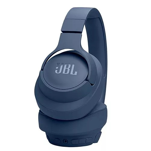 JBL Auriculares Tune 770 NC, auriculares circumaurales inalámbricos con cancelación de ruido adaptativa, Bluetooth y 70 horas de batería, azul