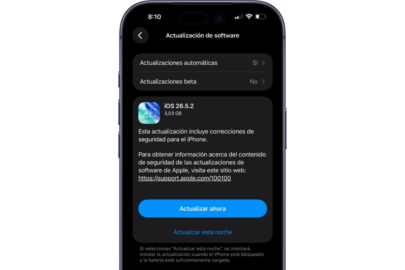 Apple lanza de forma oficial iOS 26.5.2 y toca actualizar el iPhone. Y ...