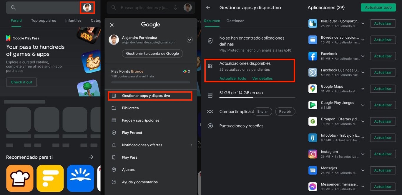 Cómo actualizar las aplicaciones de tu móvil Android en Google Play con ...