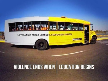 La violencia acaba cuando la educación comienza