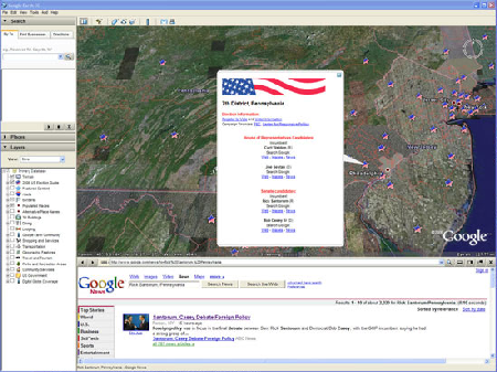 Google usará su Earth para seguir las elecciones en EEUU