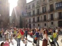 Maratón-protesta con bebés en Barcelona