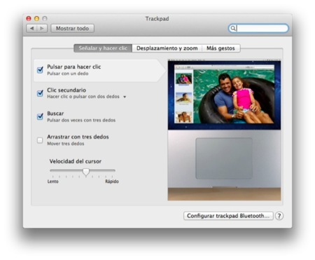 Cómo activar la función "pulsar para hacer click" desde el Terminal