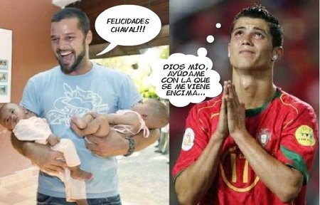 Ricky Martin felicita a Cristiano Ronaldo por su paternidad y el mundo enloquece