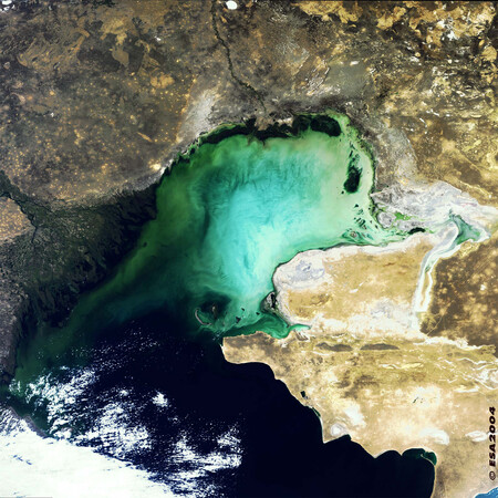 North Caspian Sea Meris 22 September 2003 Esa222068