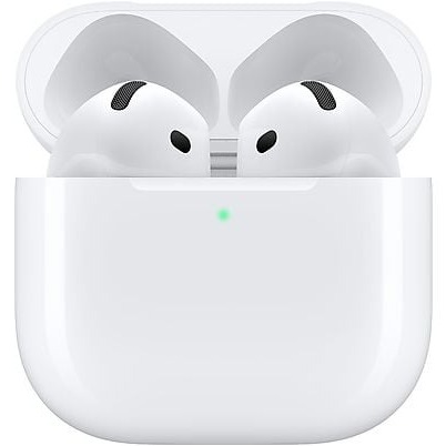 Apple AirPods 4 (2024 4ª generación), Inalámbricos, Bluetooth®, Estuche de carga USB-C, Chip H2, Siri, USB-C, Blanco