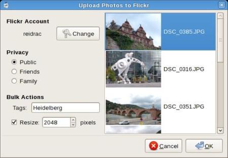 Nautilus flickr Uploader, sube fotos a flickr desde Ubuntu