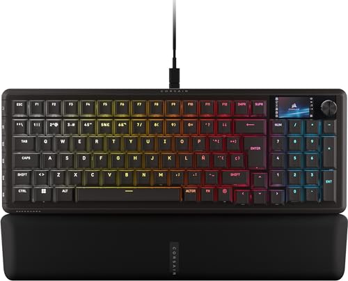 Corsair Vanguard Pro 96 Hall Effect Magnetic-Mechanical Wired Gaming Keyboard – 96% Format, MGX Hyperdrive Switches, 8000 Hz, Rapid Trigger, Virtual Stream Deck, Flashtap SOCD, QWERTY ES